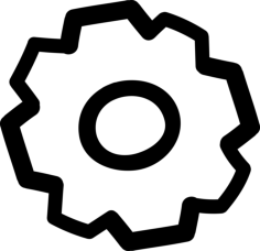 Cogwheel Hand Drawn Outline Svg Line Art, Free Vectors File